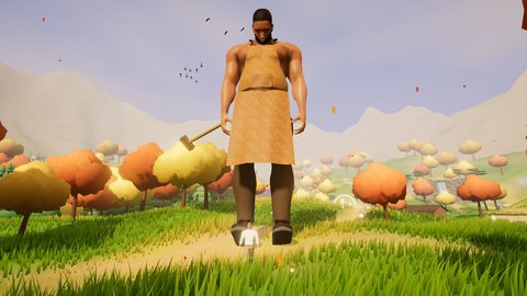 Playing as Kofi at sixteen metres, with Finn at his feet